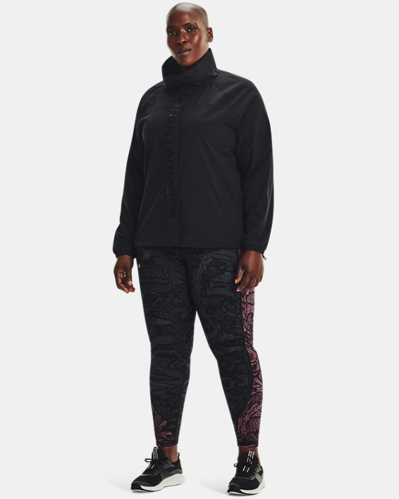 Veste entièrement zippée UA RUSH™ Woven pour femme, Black, pdpMainDesktop image number 2